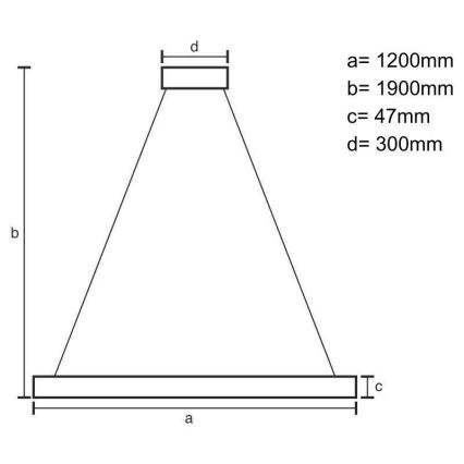 LED Chandelier on a string LED/22W/230V 4000K 120 cm ash/solid wood