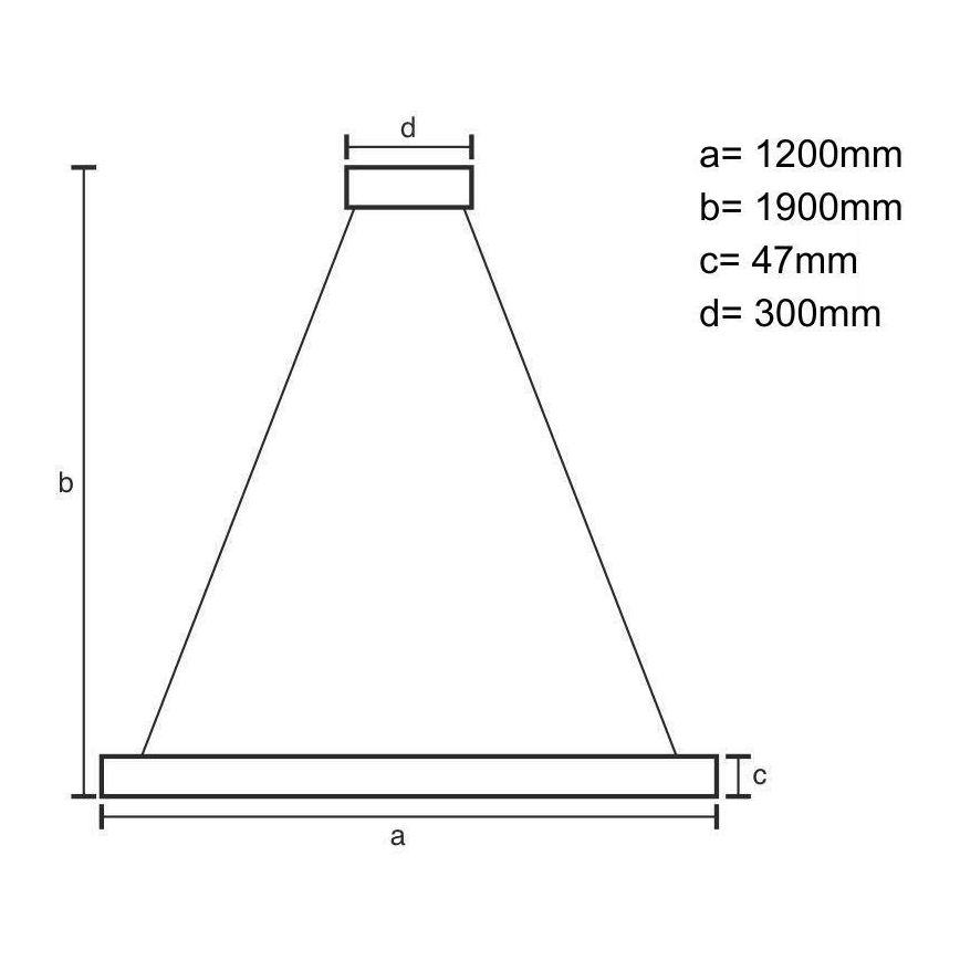 LED Chandelier on a string LED/22W/230V 4000K 120 cm ash/solid wood