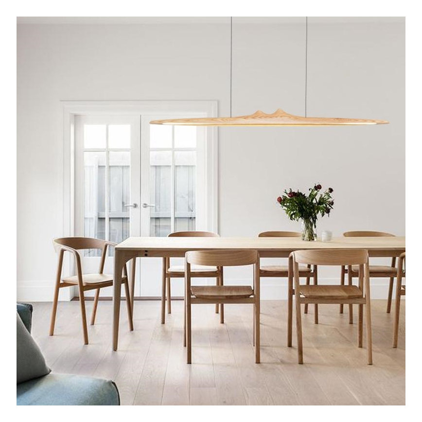 LED Chandelier on a string LED/22W/230V 4000K 120 cm ash/solid wood