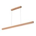 LED Chandelier on a string LED/22W/230V 4000K 120 cm beech/solid wood