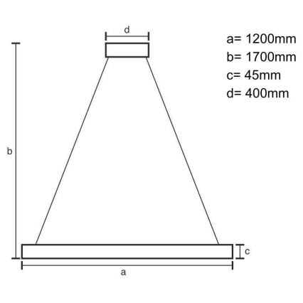 LED Chandelier on a string LED/22W/230V 4000K 120 cm beech/solid wood