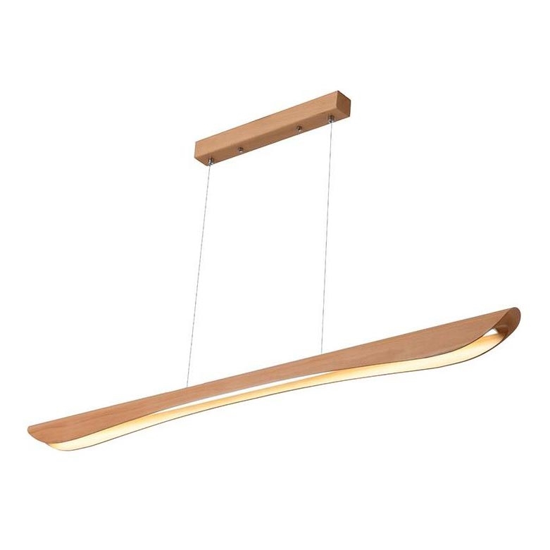 LED Chandelier on a string LED/22W/230V 4000K 120 cm beech/solid wood