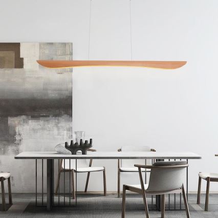 LED Chandelier on a string LED/22W/230V 4000K 120 cm beech/solid wood