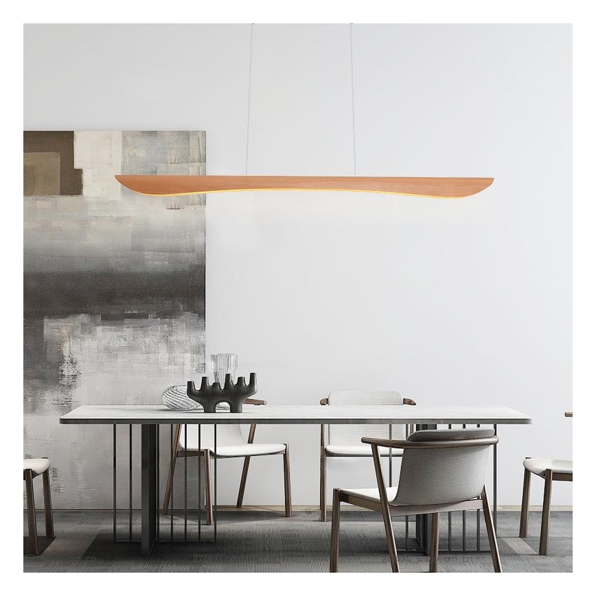 LED Chandelier on a string LED/22W/230V 4000K 120 cm beech/solid wood