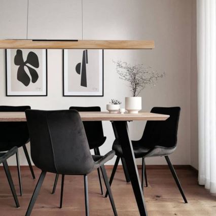 LED Chandelier on a string LED/22W/230V 4000K 120 cm pine/solid wood