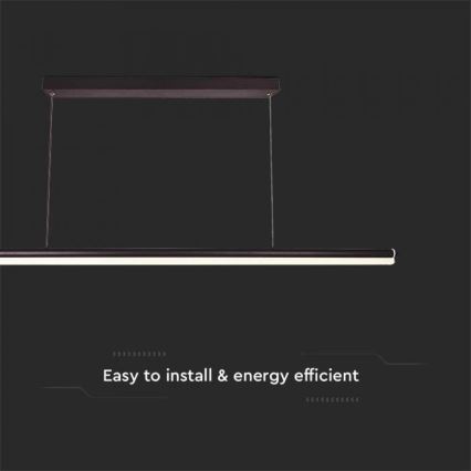 LED Chandelier on a string LED/23W/230V 4000K 120 cm black