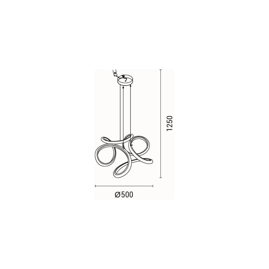 LED Chandelier on a string LED/24W/230V 3000K 50x120 cm