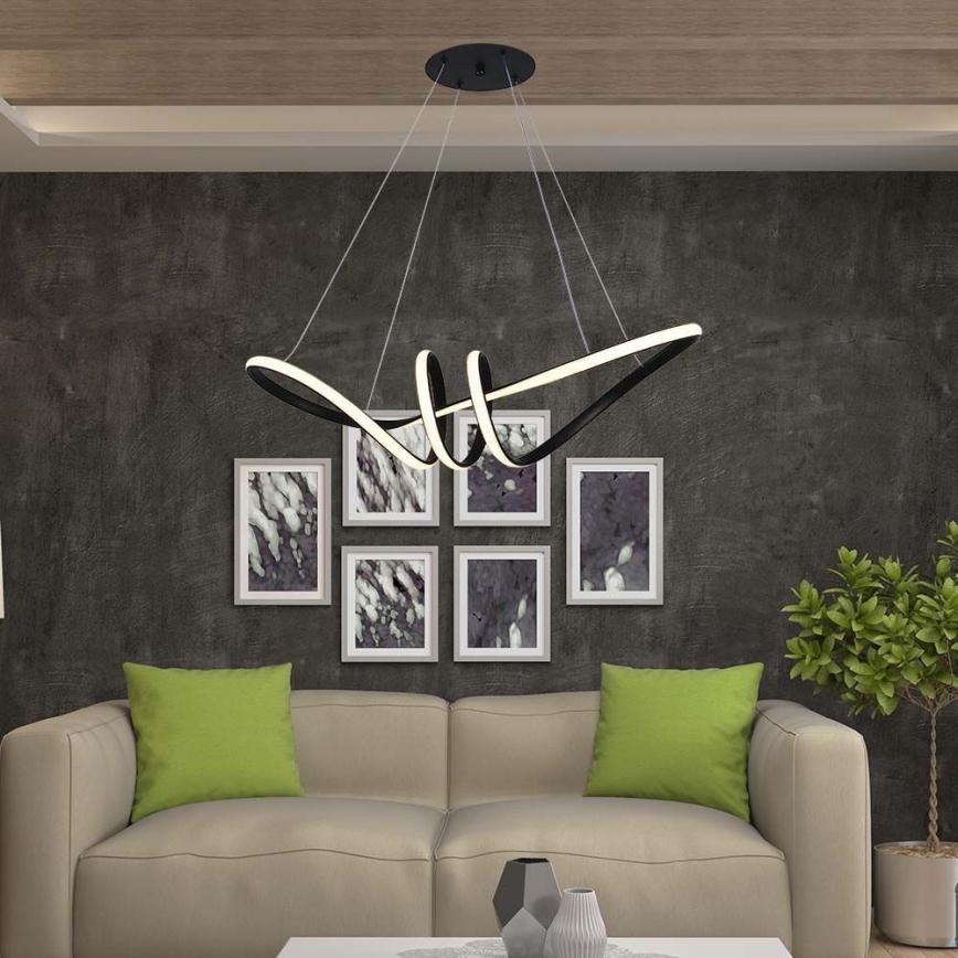 LED Chandelier on a string LED/24W/230V 3000K black