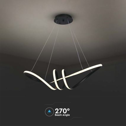 LED Chandelier on a string LED/24W/230V 3000K black
