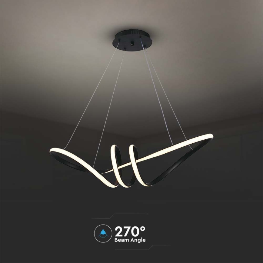 LED Chandelier on a string LED/24W/230V 3000K black