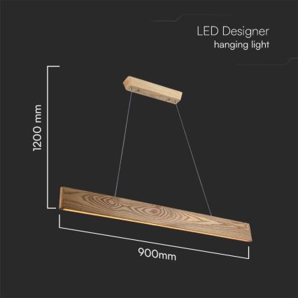 LED Chandelier on a string LED/24W/230V 3000K brown