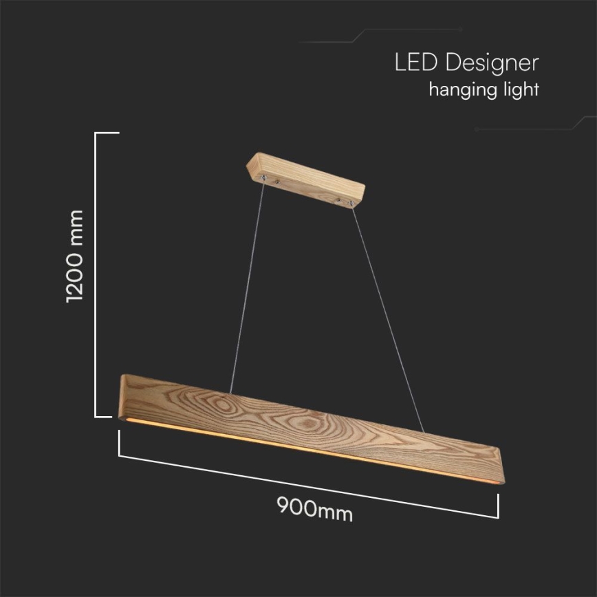 LED Chandelier on a string LED/24W/230V 3000K brown