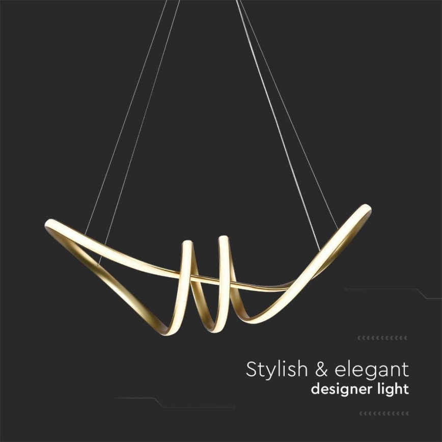 LED Chandelier on a string LED/24W/230V 3000K gold
