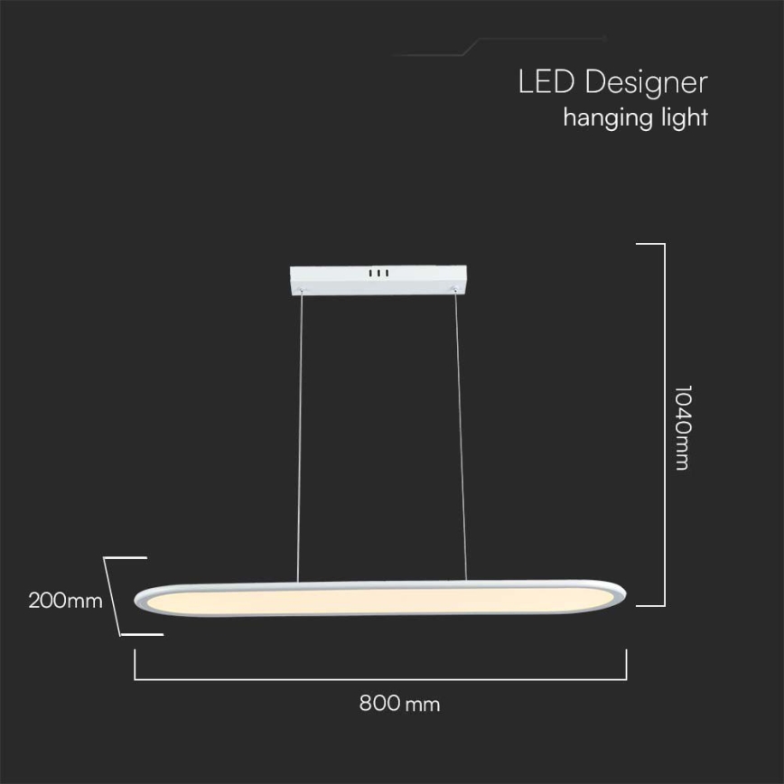 LED Chandelier on a string LED/24W/230V 3000K white