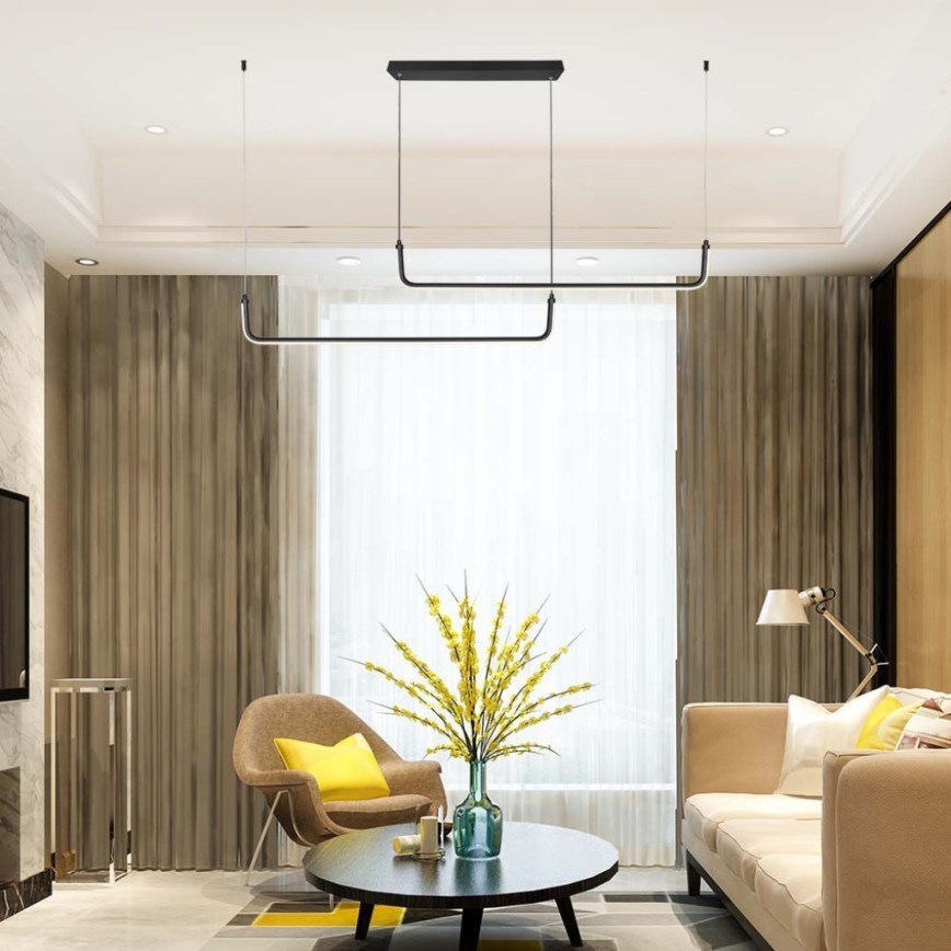 LED Chandelier on a string LED/24W/230V 4000K black