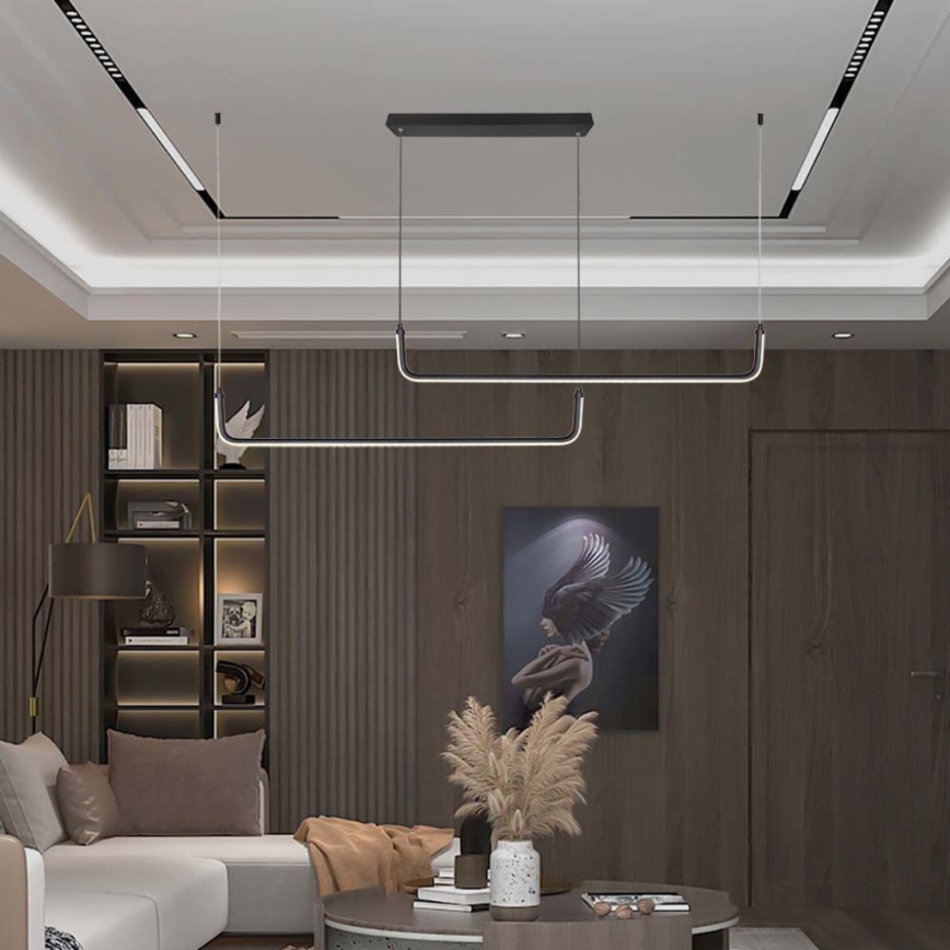 LED Chandelier on a string LED/24W/230V 4000K black