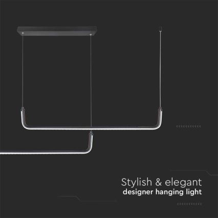 LED Chandelier on a string LED/24W/230V 4000K black