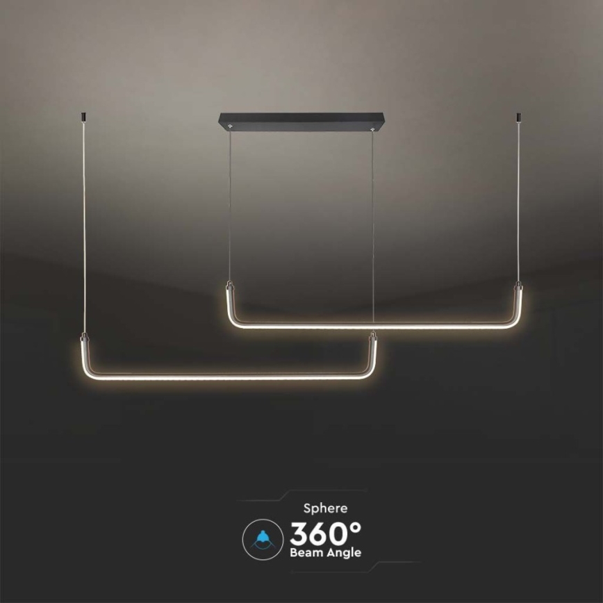 LED Chandelier on a string LED/24W/230V 4000K black