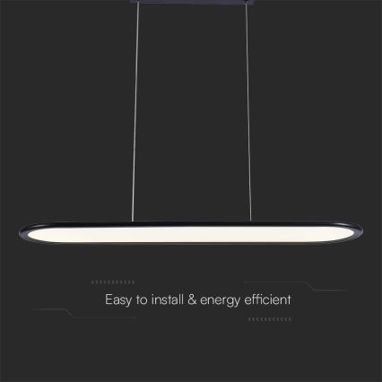 LED Chandelier on a string LED/24W/230V 4000K black