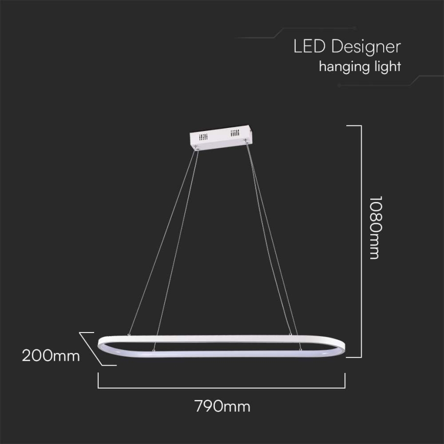 LED Chandelier on a string LED/24W/230V 4000K white