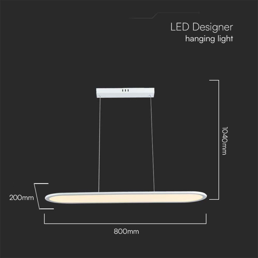 LED Chandelier on a string LED/24W/230V 4000K white