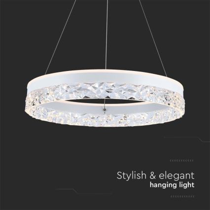 LED Chandelier on a string LED/25W/230V 3000K d. 50 cm white