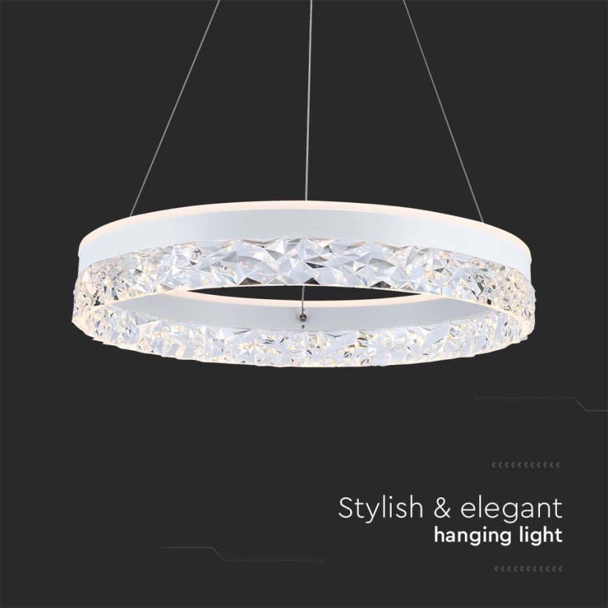 LED Chandelier on a string LED/25W/230V 3000K d. 50 cm white