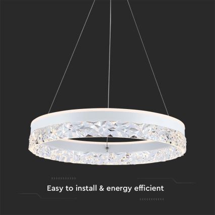 LED Chandelier on a string LED/25W/230V 3000K d. 50 cm white