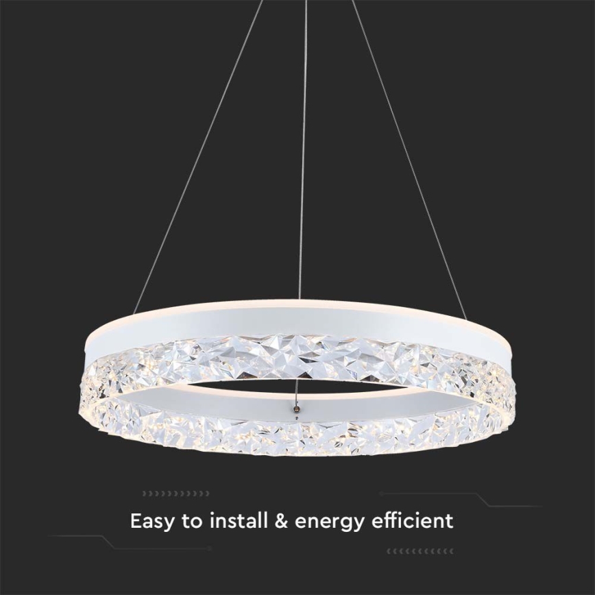 LED Chandelier on a string LED/25W/230V 3000K d. 50 cm white