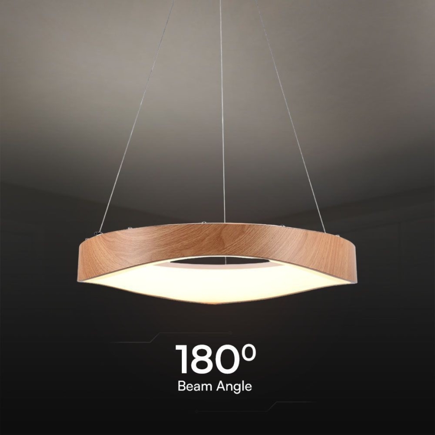 LED Chandelier on a string LED/25W/230V 3000K ø 50 cm brown