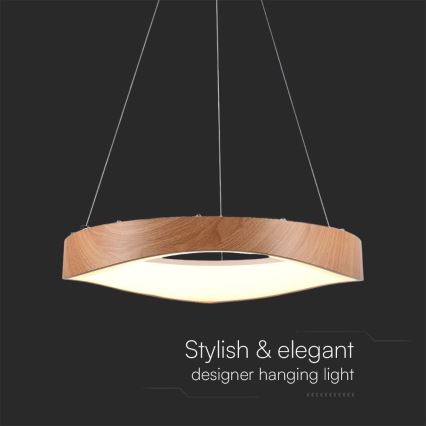 LED Chandelier on a string LED/25W/230V 3000K ø 50 cm brown
