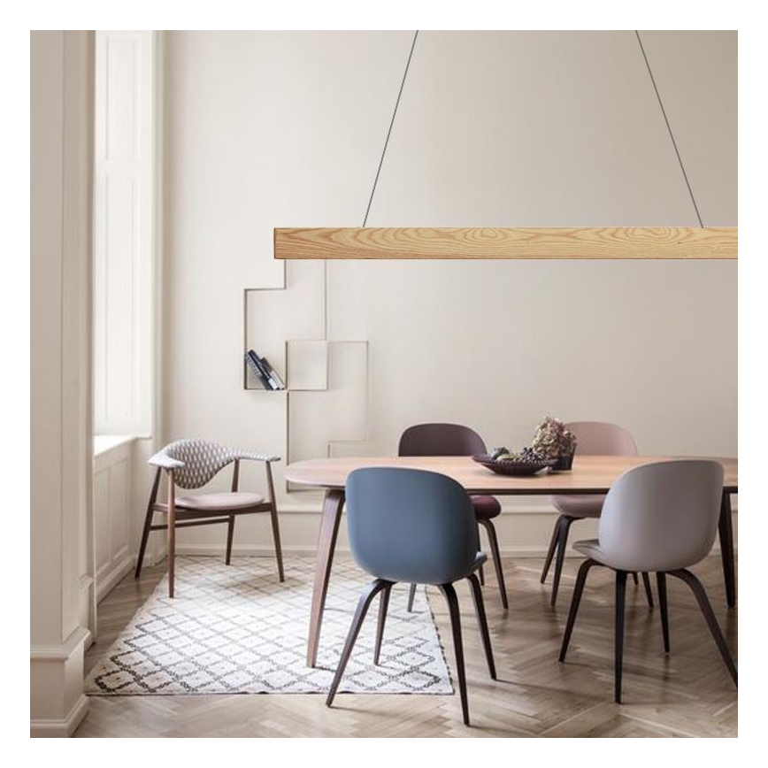 LED Chandelier on a string LED/26W/230V 4000K 150 cm ash/solid wood