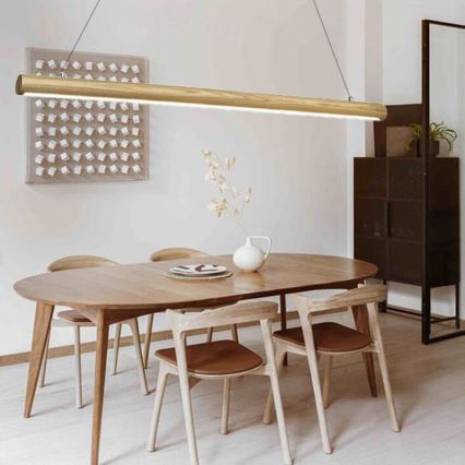 LED Chandelier on a string LED/26W/230V 4000K 150 cm ash/solid wood