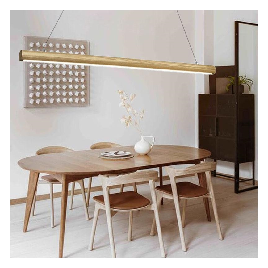 LED Chandelier on a string LED/26W/230V 4000K 150 cm ash/solid wood