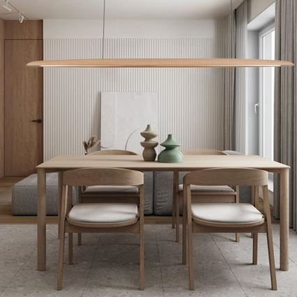 LED Chandelier on a string LED/26W/230V 4000K 150 cm beech/solid wood