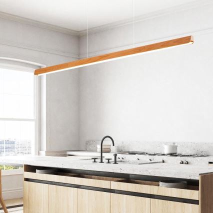 LED Chandelier on a string LED/26W/230V 4000K 150 cm beech/solid wood