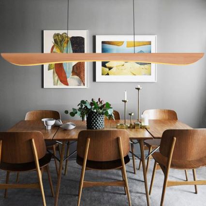 LED Chandelier on a string LED/26W/230V 4000K 150 cm beech/solid wood