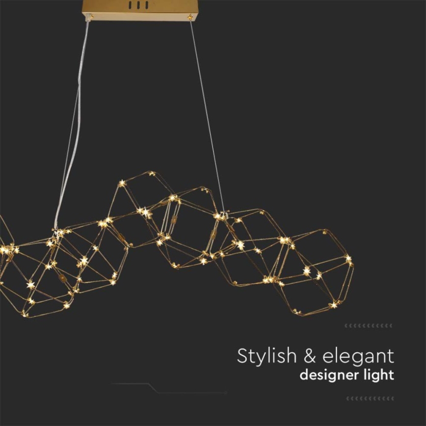 LED Chandelier on a string LED/28W/230V 3000K gold