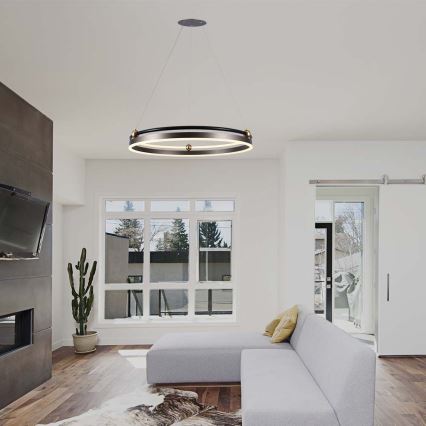 LED Chandelier on a string LED/30W/230V 3000K d. 62 cm brown