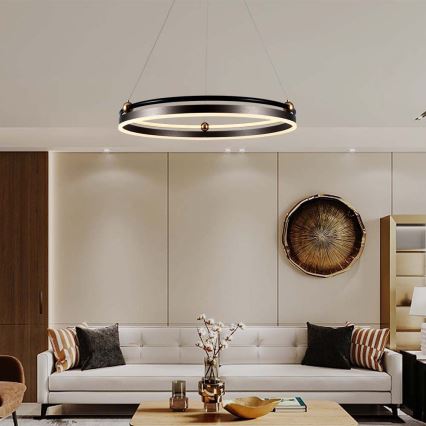 LED Chandelier on a string LED/30W/230V 3000K d. 62 cm brown