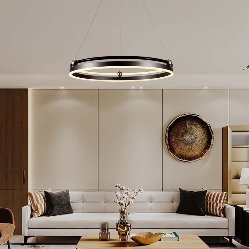 LED Chandelier on a string LED/30W/230V 3000K d. 62 cm brown