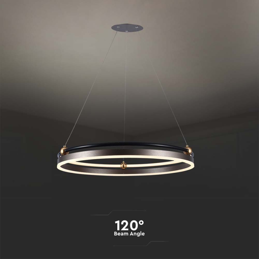 LED Chandelier on a string LED/30W/230V 3000K d. 62 cm brown