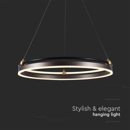 LED Chandelier on a string LED/30W/230V 3000K d. 62 cm brown