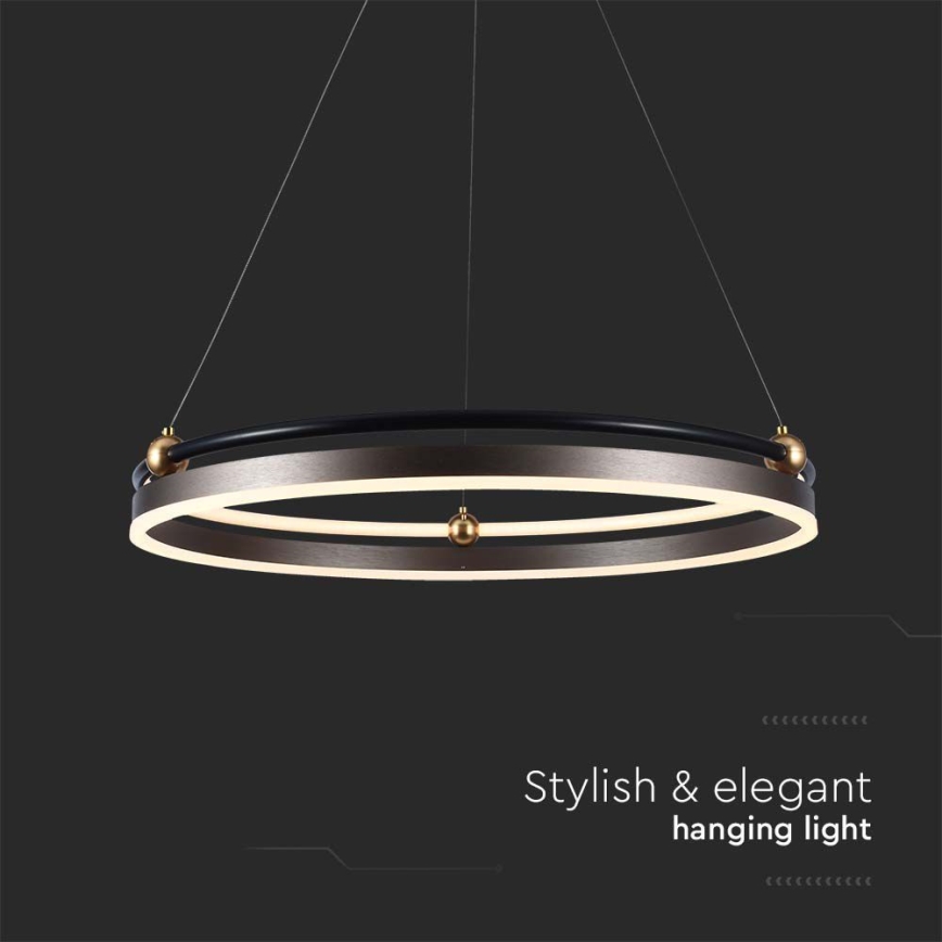 LED Chandelier on a string LED/30W/230V 3000K d. 62 cm brown