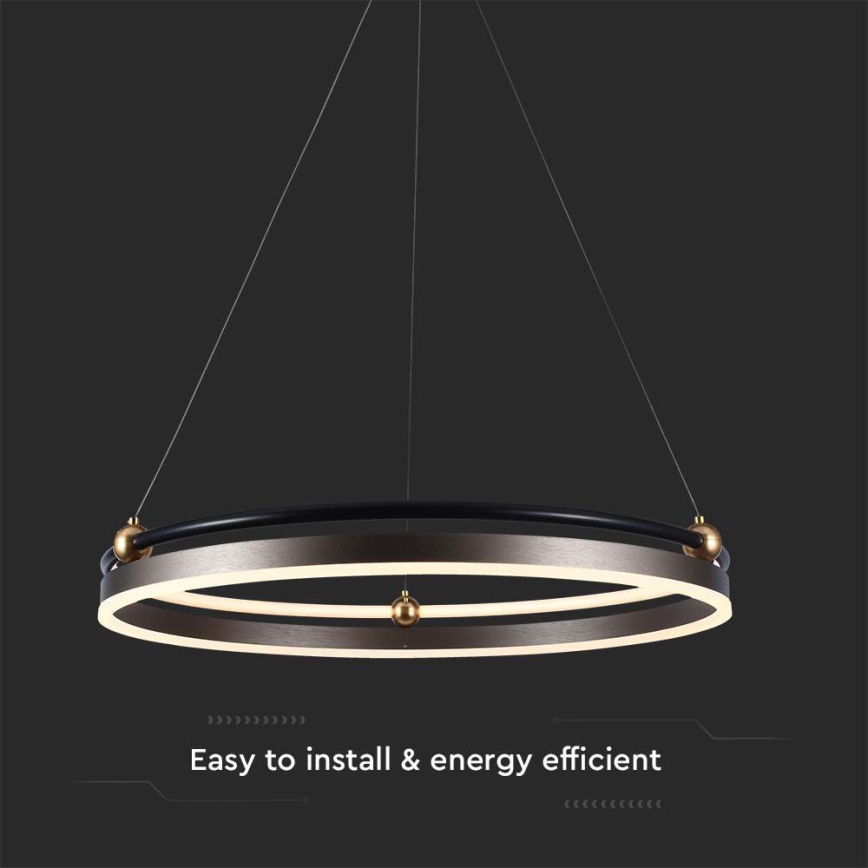 LED Chandelier on a string LED/30W/230V 3000K d. 62 cm brown