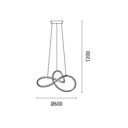 LED Chandelier on a string LED/30W/230V 3000K