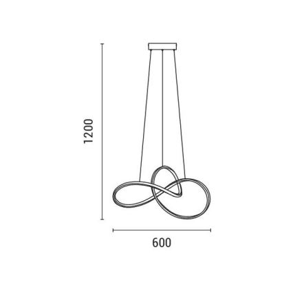 LED Chandelier on a string LED/30W/230V 3000K