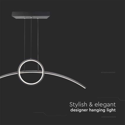 LED Chandelier on a string LED/30W/230V 4000K 88 cm black