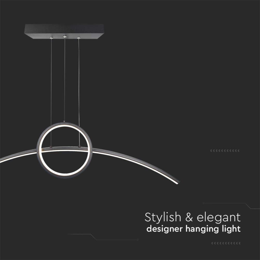 LED Chandelier on a string LED/30W/230V 4000K 88 cm black