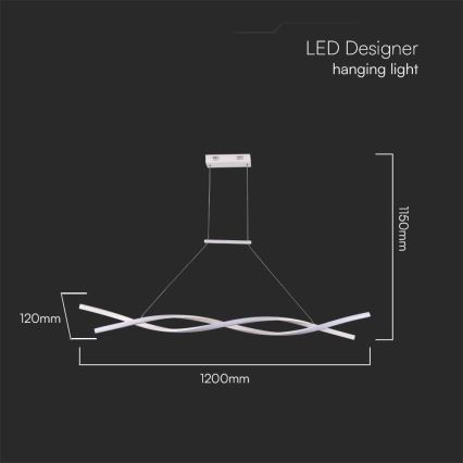 LED Chandelier on a string LED/30W/230V 4000K white